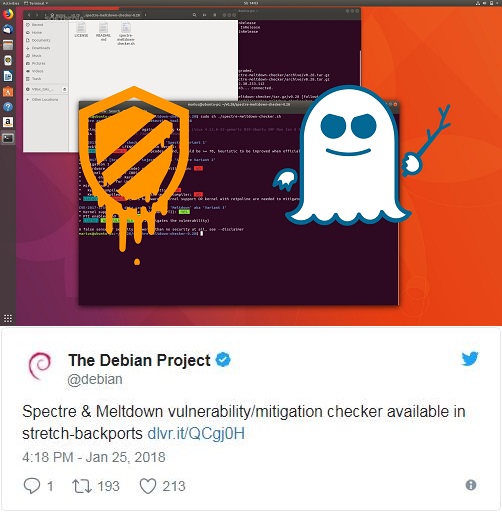 Debian资源库已加入Spectre、Meltdown漏洞检查器