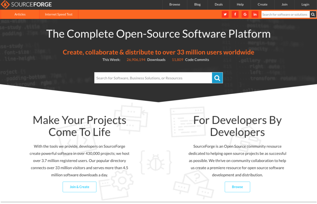 SourceForge 大改版：全新的 Logo 和界面-图片1