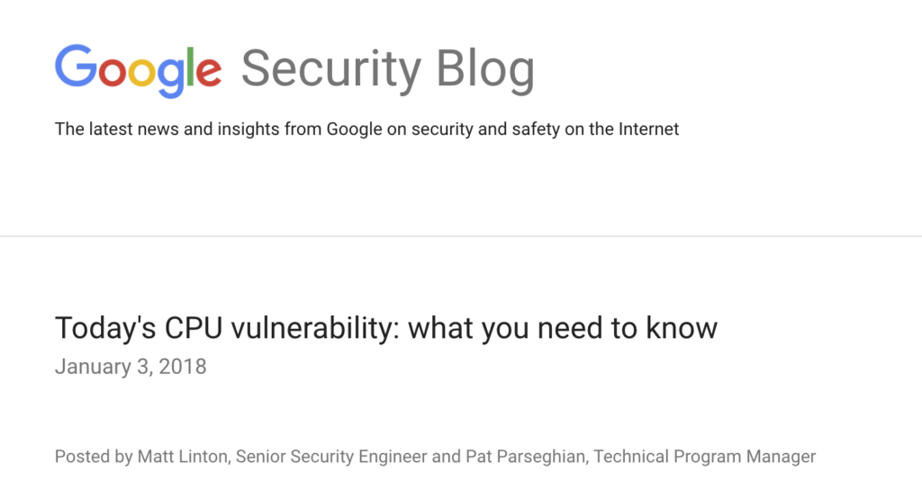 Google security blog