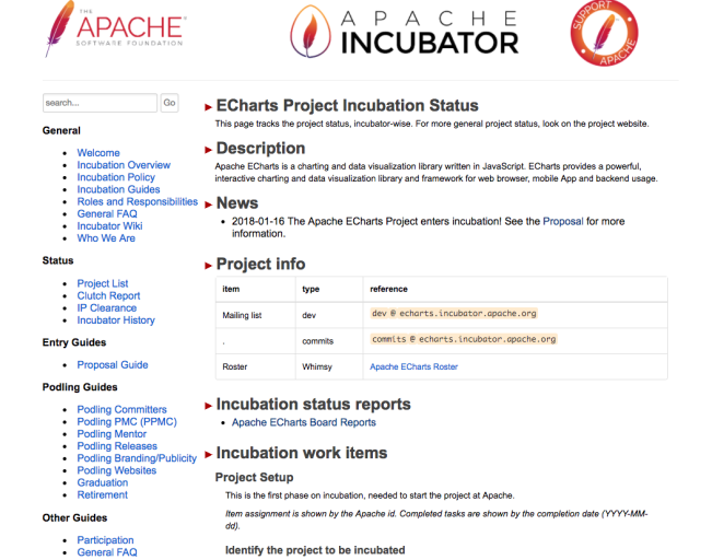 百度开源项目 ECharts 首进 Apache 孵化器