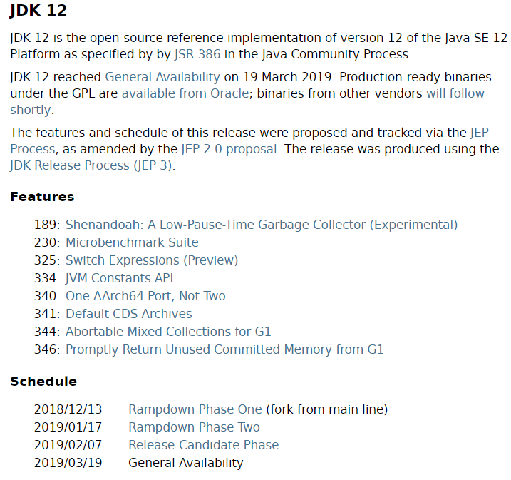 Java 12 / JDK 12 正式发布-图片1