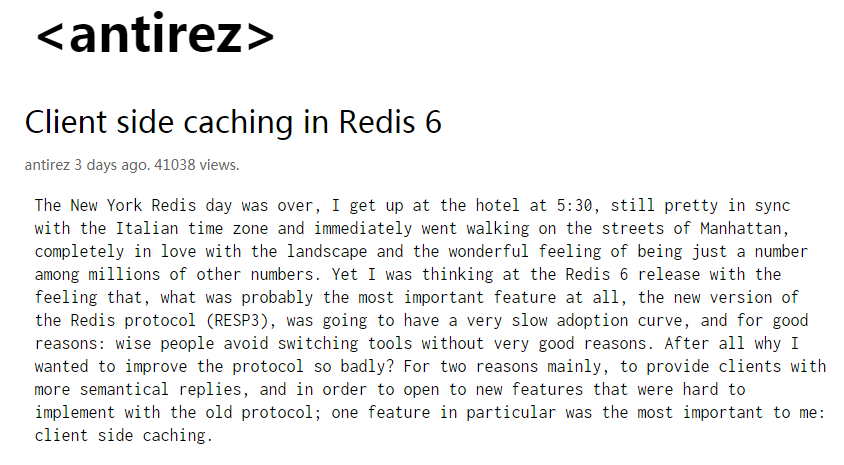 Redis 6 将采用全新协议RESP3 提供客户端缓存功能