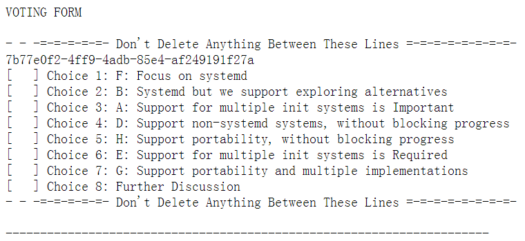 Debian 公布关于支持非 systemd 初始化系统的投票结果